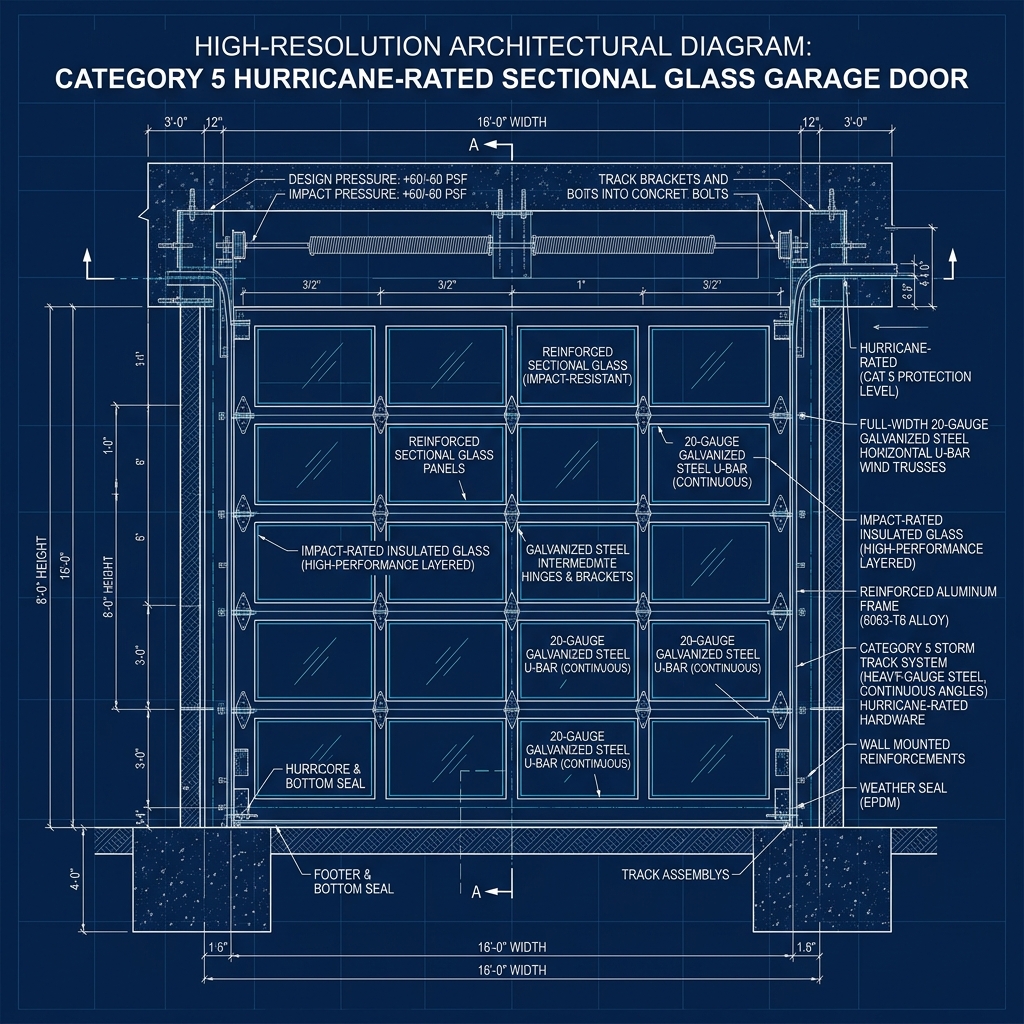 20-Gauge Galvanized Steel Horizontal U-Bar Wind Trusses Blueprint Schematic | Six Senses Builders