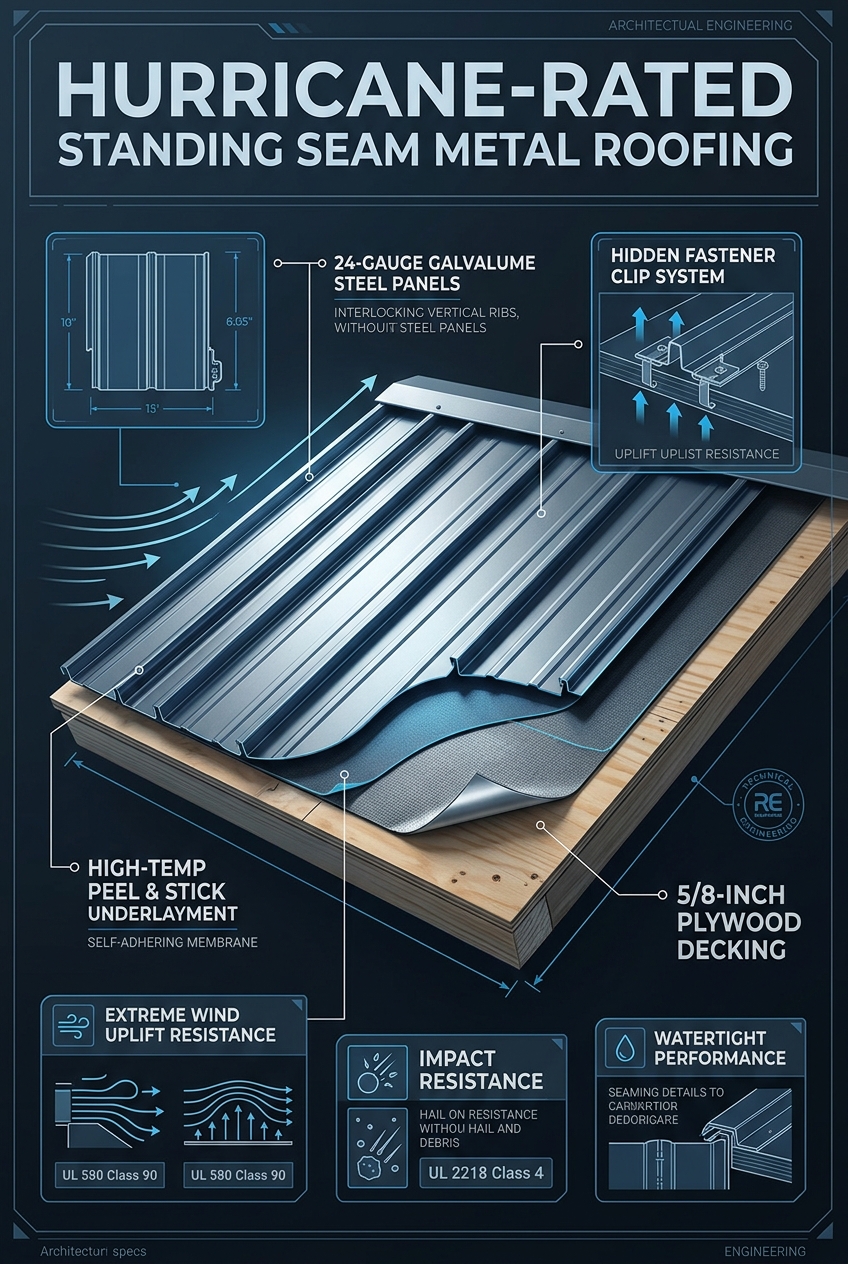 Standing Seam Metal Roofing Cross Section