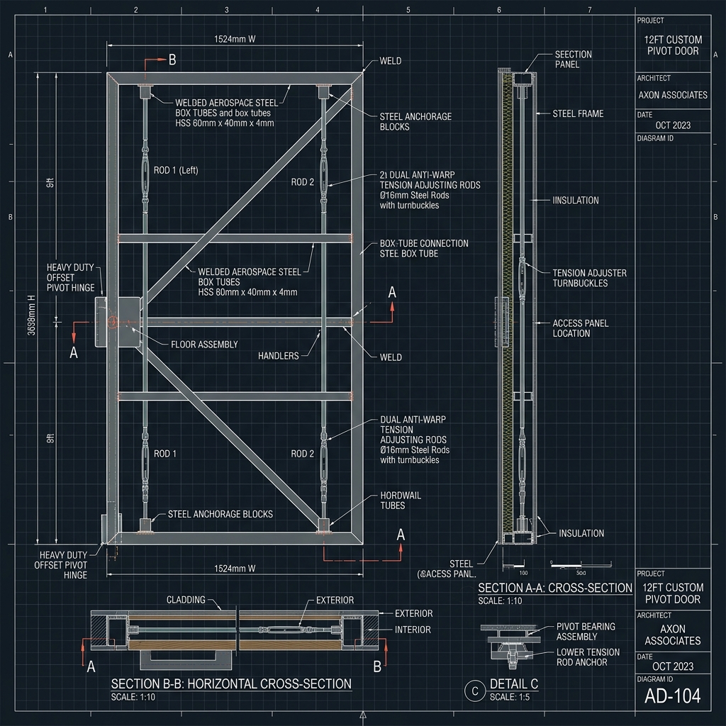 Aerospace Welded Steel Skeleton Internal Chassis Blueprint Schematic | Six Senses Builders