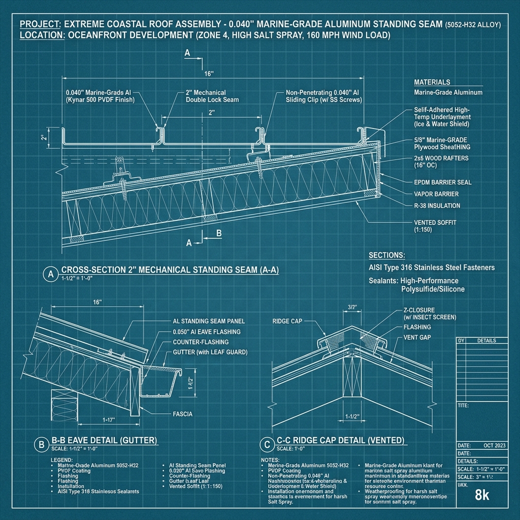 Key West, Florida: Subfloor Waterproof Membranes Technical Standards Architectural Blueprint Engineering Schematic | Six Senses Builders